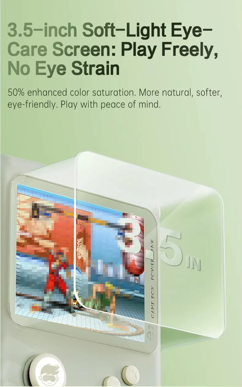 Retro Game Console - 3.5-inch IPS Screen, 6000mAh, 10000 Games | Light Green Retro Game Console - 3.5-inch IPS Screen, 6000mAh, 10000 Games | Light Green